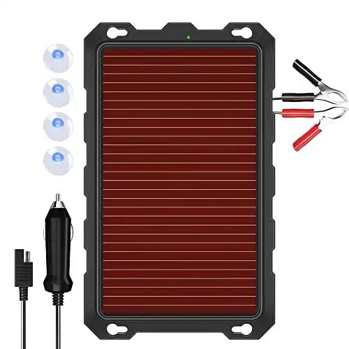 POWOXI 12V 3.3W Solar Car Battery Trickle Charger