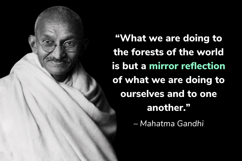 Mahatma Gandhi quote about sustainability